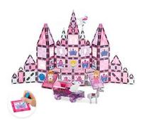Jeu de Construction Magnétique Château et Univers Féérique 126 Pièces Rose