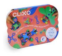 Jeu de construction magnétique Clixo Crew Pack 30 pièces Vert et Bleu
