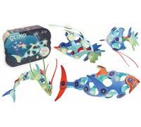 Clixo Jouet de construction magnétique Ocean Creatures phosphorescent 24 pièces