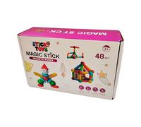 Jeu de Construction Magnétique Enfant - 48 Pièces Éducatif et Créatif, Construction Mobile ou Fixe de Qualité - Jeux Magnétique Enfant, Original et Aimanté pour Imagination et Apprentissage