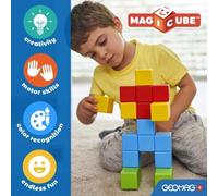 Jeu de construction magnétique - GEOMAG - Magicube Recycled Creative Set - 8 pièces - Plastique recyclé - Dès 1 an