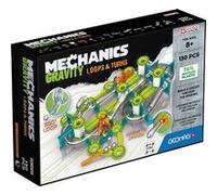 Geomag - Mechanics Gravity Loops & Turns - Jeu Educatif et Créatif pour Les Enfants - Blocs de Construction Magnétiques, Circuit avec Blocs Magnétiques - Lot de 130 Pièces