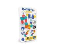 Jeu de construction magnétique Ludi Mini Cube 28 pièces avec boîte métal multicolore