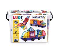 Ludi – Jeu de construction magnétique Véhicules Magnétiques Multicolore A