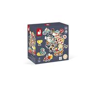 JANOD - 24 Magnets Bolides - Jouet en Bois FSC - Jeu Éducatif Magnétique - Accessoires pour Tableau Magnétique - Dès 24 Mois, J09641