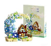 Jeu de Construction Maison dans Les Arbres Fleur de Lune, modèle féerique avec détails Floraux décoratifs, Objet de Collection et de décoration de Bureau. (Version Standard)