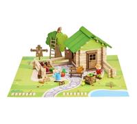 Jeu de Construction Maison et Jardin - JEUJURA - Bois Naturel - 135 Pièces