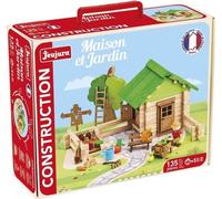 Jeu de Construction Maison et Jardin - JEUJURA - Bois Naturel - 135 Pieces
