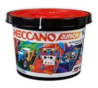 BANDAI - Meccano Junior Baril 150 pièces - Coffret de Construction 5 modèles, 2 Outils, Notice, Seau de Rangement - Kit Activité Assemblage Jouets et véhicules - Jouet Enfant 8 Ans et + - APM19103