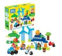 Mega Bloks Jeu de construction First Builders Ville Verte, 92 pcs, 4 personnages, dès 1 an