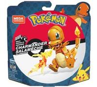 Mega Pokémon Figurine Action Salamèche 14 cm, Jeu De Briques De Construction pour Enfants Et Adultes, Modèle Pokémon À Collectionner avec 180 Pièces, Jouet pour Enfant de 7 Ans et Plus, GKY96