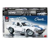 Mattel Brick Shop Hot Wheels Coffret de Construction Corvette Grand Sport, série Elite,918 pièces, pour Les collectionneurs, JGR31, Blanche