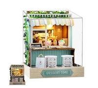 Jeu de Construction Miniature - Puzzle Miniature en Bois Avec Éclairage | Loisirs Petit Bâtiment Maison Jeu de Construction - Pour Adultes Adolescents Salon Chambre Table Bureau Étagère Appartement