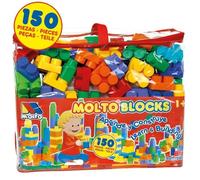 Jeu de construction - MOLTO - Blocs Sachet 150 pcs. - Plastique - Diverses couleurs - A partir de 3 ans