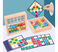 Jeu De Construction Montessori En Bois Pour Enfants, Jeu De Société Éducatif, Blocs De Construction, Perles, Pratique Du Mouvement Des Mains