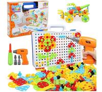 Jeu de construction - PIMPIMSKY - Mosaique Enfant 3D - 276 pièces - Perceuse électrique - Éducatif