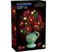 Jeu de Construction PLAXSOON Dahlia avec Vase - 1482 Pièces, Bouquet Fleurs, Gothique, Dès 8 ans