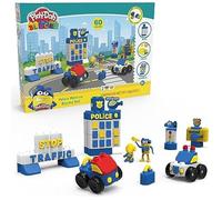 Jeu de construction Play-Doh Blocks - GRANDI GIOCHI - Police - 60 pièces - Pour enfants à partir de 3 ans