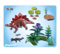Jeu de construction - PLAYMOBIL - 5232 - Stégosaure - 2 bébés - Forêt incluse