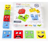 Jeu De Construction Pour Enfants, Blocs De Construction, Cube, Changement De Visage, Puzzle De Dessin Animé, Jouets Montessori, Niveau En Bois, Défi De Réflexion, Nouvelle Collection