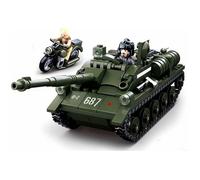 Jeu de construction - SLUBAN - Tank Destroyer WWII - 338 briques - 2 soldats articulés - 8 ans et plus