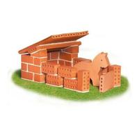 Jeu de construction - TEIFOC - Ecurie - Terre cuite - Coffret avec animaux en terre cuite