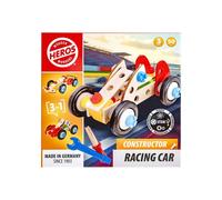 Jeu de construction voiture de course HEROS Wooden Heroes 50 pièces en hêtre FSC, bords arrondis, peinture à l'eau, dès 3 ans