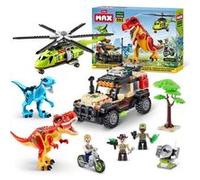 Jeu de construction ZURU Dino Adventure 592 pièces Dino Hunt Hélicoptère dinos Multicolore G