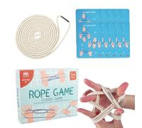 Jeu de corde de doigt, corde de doigt, ztringz, jouets en corde, jeux de corde de berceau des nouveaux chats jouet traditionnel, corde tressée jeu de corde du doigt