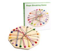 Jeu de Corde Stratégique - Casse-Tête en Bois pour Développement de la Pensée Logique | Puzzle de Démêlage Interactif pour Enfant et Adultes, Stimule la Concentration et l'Interaction Parent-Enfant