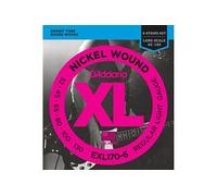 D'Addario Jeu de cordes pour basse EXL170-6 en nickel Échelle longue Léger 6 cordes 32-130