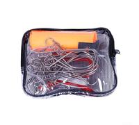 Jeu de cordes de pêche avec fil en acier inoxydable 5 m/10 m, flotteur et piquet pour pêche en plein air et maintien des poissons (10 mètres, 10 boutons)