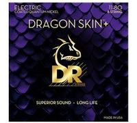 Jeu de cordes électriques 8 cordes DR Strings Dragon Skin Plus 11 80 revêtement traité Heavy