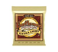 Ernie Ball Cordes pour guitare acoustique Earthwood – Bronze 80/20 extra légères 10-50