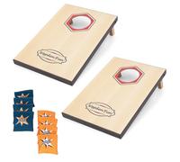 Jeu de cornhole d'extérieur jeu de lancer pour enfants et adultes avec 8 sacs de sable et 2 planches de cornhole jeu de plage