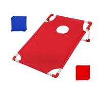 Jeu de cornhole léger - Ensemble de jeu de cornhole portable en PVC + PP + tissu Oxford avec 6 sacs de sable | Cornholes Jeux de jardin de lancer en plein air | Jeux de lancer de fête de carnaval pour
