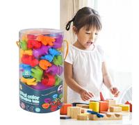 Jeu De Correspondance Arc-En-Ciel, Couleur De La Cognition Des Animaux, Tri Des Animaux Fins, Puzzle, Coordination ¿Il-Main, Cadeau De Train Pour Enfant
