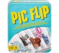 Jeu de correspondance de cartes Mattel Games PIC FLIP avec 110 cartes dans une bo te d corative. Un jeu id al pour les enfants de 7 ans et plus.