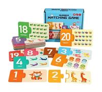 Jeu De Correspondance De Chiffres, Cartes De Puzzle De Comptage Interactives, 17,5 X 17 X 3,7 Cm, Cartes Flash De Reconnaissance De Lettres, Jouets D'apprentissage Pour Tout-petits, Pièces D'apparieme