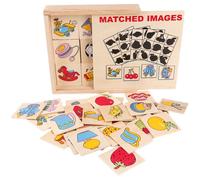 Jeu De Correspondance De Forme D'ombre Montessori Pour Enfants,Carte De Puzzle En Bois,Image,Boîte De Corensité,Jouet