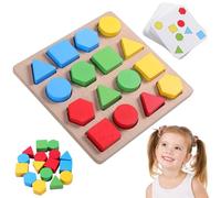 Jeu de Correspondance de Formes, Puzzles en Bois, Jeu Correspondance Couleurs pour Enfants, Jouets éducatifs logiques Montessori pour Personnes âgées ou Enfants 3 à 6 Ans, garçons et Fil.