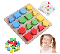 Jeu de Correspondance de Formes Puzzles en Bois Jeu Correspondance Formes et Couleurs pour la Maison Enfants Jouets éducatifs Montessori logiques pour Les Personnes âgées ou Les Enfants
