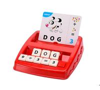 Jeu de correspondance de lettres 2 en 1 et jouets éducatifs d'apprentissage pour enfants de 3, 4, 5, 6 ans (rouge)