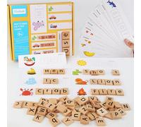 Jeu De Correspondance De Lettres De L'alphabet Montessori, Blocs De Construction Pour L'éducation Précoce Des Enfants, Mots, Orthographe, Jouets