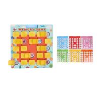 Jeu de Correspondance de Mémoire, Planche à Bois et Victoire en Bois pour Les Enfants, Jouet d'apprentissage du Voyage avec 24 Cartes pour Le Jeu éducatif