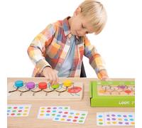 Jeu de Correspondance des Couleurs en Bois 22,4 cm Caterpillar Jouet de tri des Couleurs Puzzle d'apprentissage Activités préscolaires pour garçons et Filles à partir de 3 Ans Cadeau éducatif
