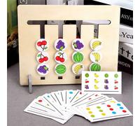 Jeu De Correspondance Des Couleurs Et Des Fruits Montessori, Jouets En Bois Pour Enfants, Logique, Double Face, Jouets Éducatifs Pour Enfants, Cadeaux