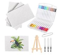 Jeu de couleurs Puffy Paint - Kit de texture Popcorn avec pinceaux à eau | 12 couleurs lavables pour activités artistiques, jeu éducatif pour enfants, cadeau de fête, travail pour amis, maison