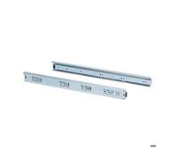 Emuca 3028905 Paire de coulisses/glissières à billes sortie totale 45mm x 650mm pour tiroir