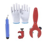 Jeu de coupe-cliquets pour déformation de tuyau comprenant un outil d'ébavurage, des gants de coupe de 0,6 cm à 2,8 cm et des ciseaux